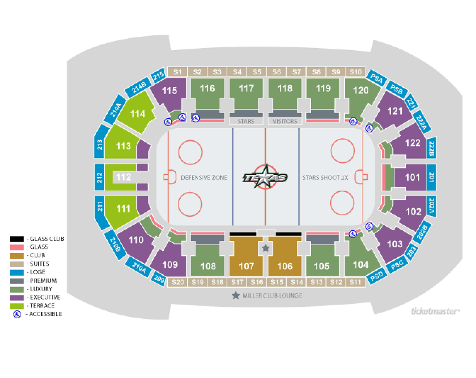 Seating Maps HEB Center